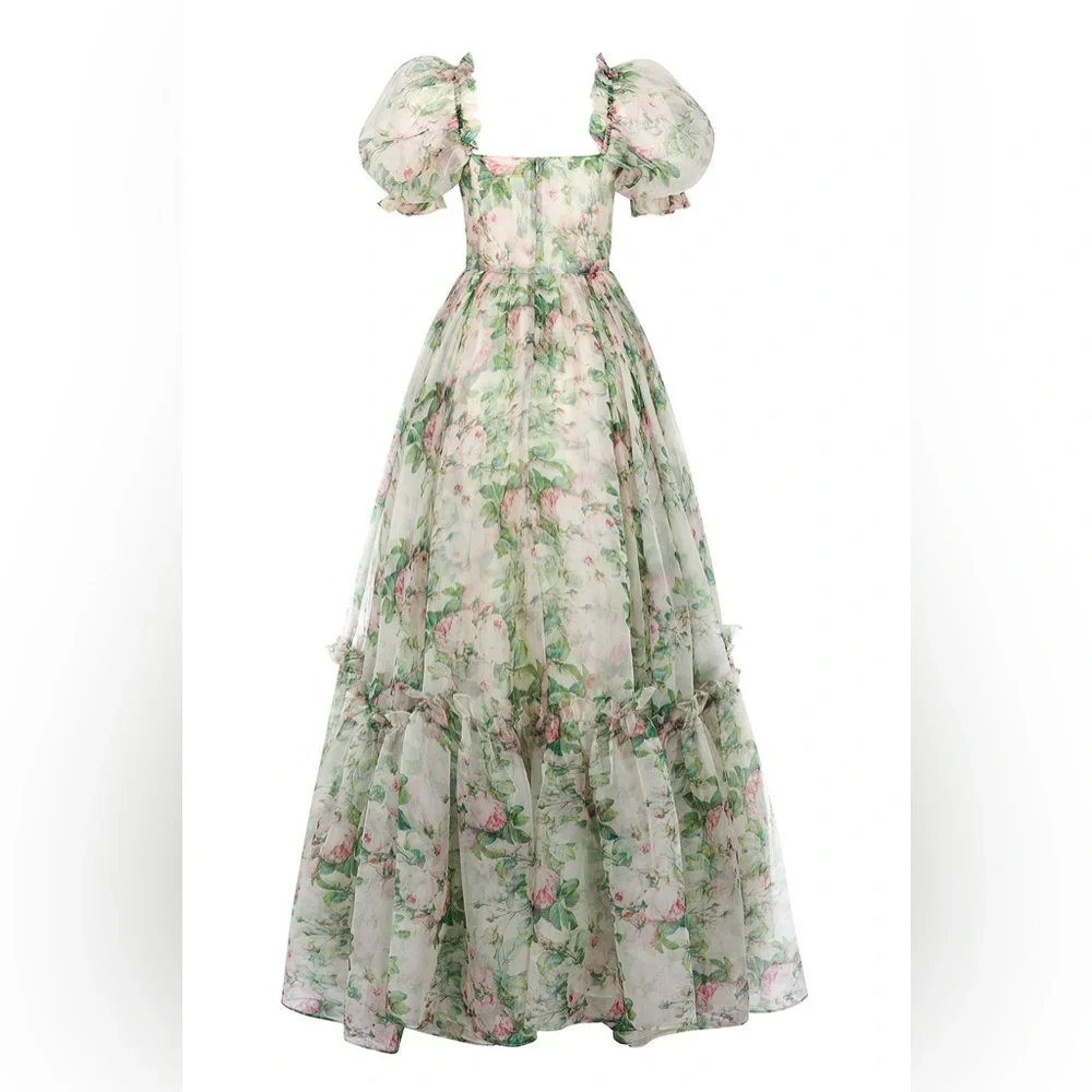 Selkie | The Garden Roses Silk Gauze Ritz Gown | Size L | Brand New, With Tags! - Picture 4 of 7